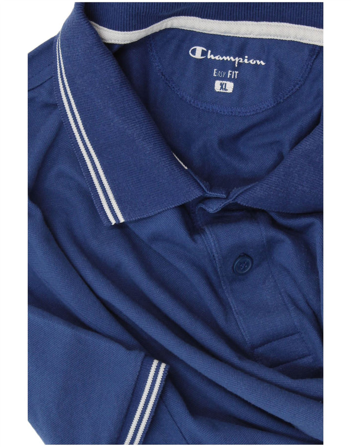 Tricou polo pentru bărbați CHAMPION Easy Fit XL Albastru