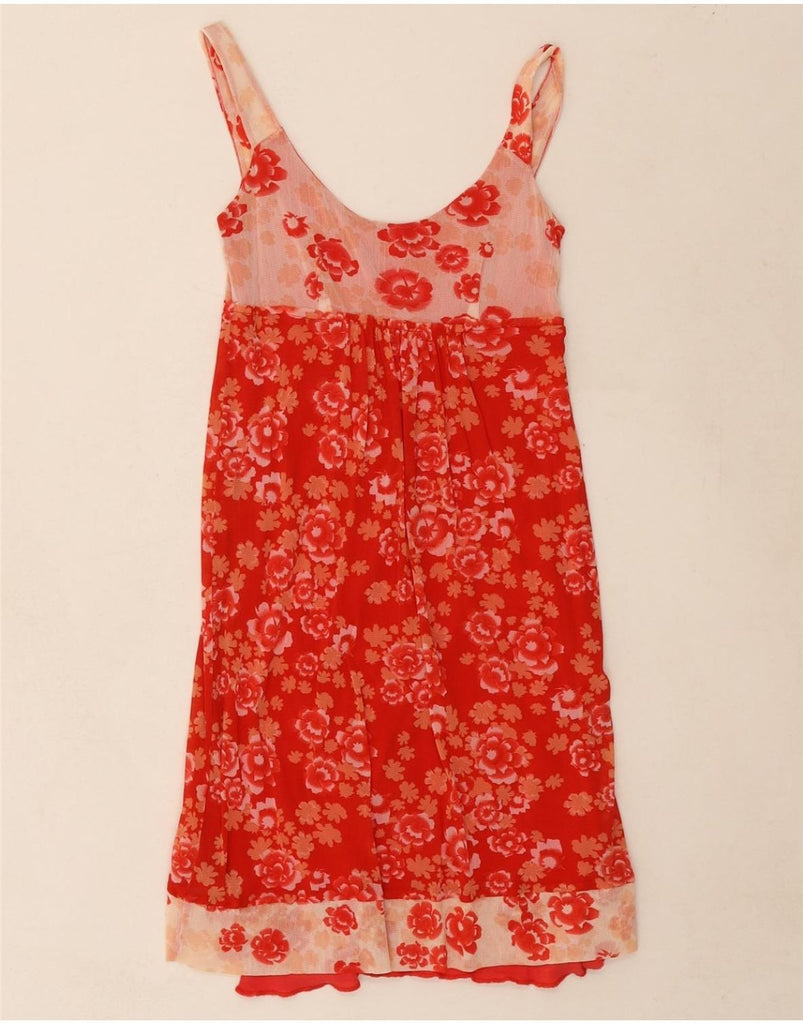 KOOKAI Womens Sleeveless Sundress US 1 XS Red Floral Polyamide Vintage Kookai and Second-Hand Kookai from Messina Hembry 