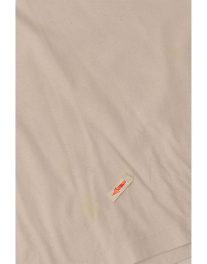 Sergio Tacchini tricou polo cu grafică pentru bărbați, mare, alb, din bumbac color bloc