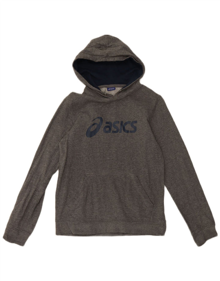 Pulover Asics pentru bărbați, cu capotă, gri mic, bumbac
