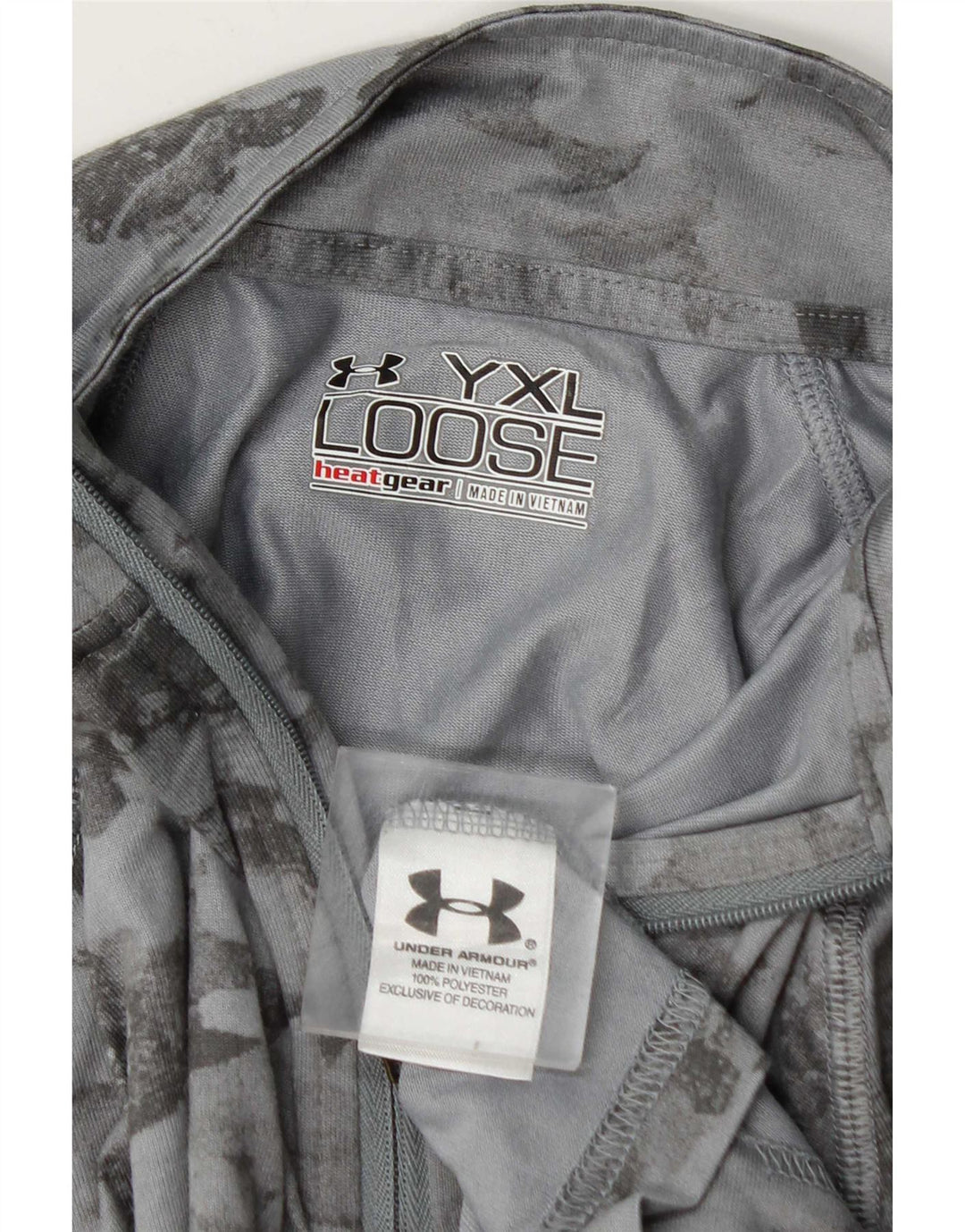Tricou Under Armour pentru băieți, cu fermoar și gât, pulover, 13-14 ani, XL, gri