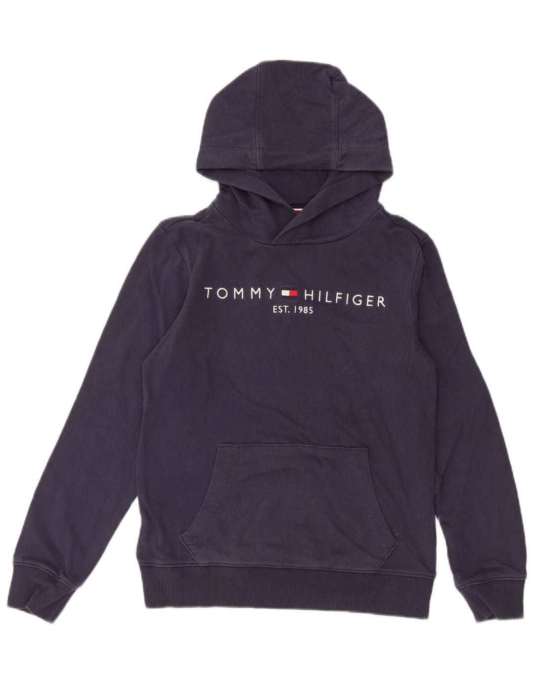 TOMMY HILFIGER Pulover cu glugă grafic pentru băieți 11-12 ani, bleumarin