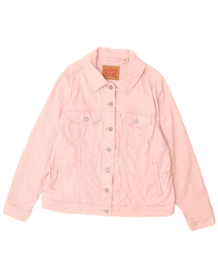 Jachetă de blugi Levi's pentru femei UK 18 XL, bumbac roz