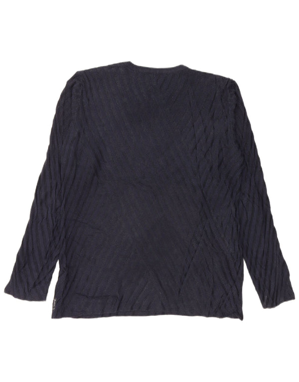 Armani Jeans Top pentru femei cu mânecă lungă UK 16 mare, bleumarin, viscoză