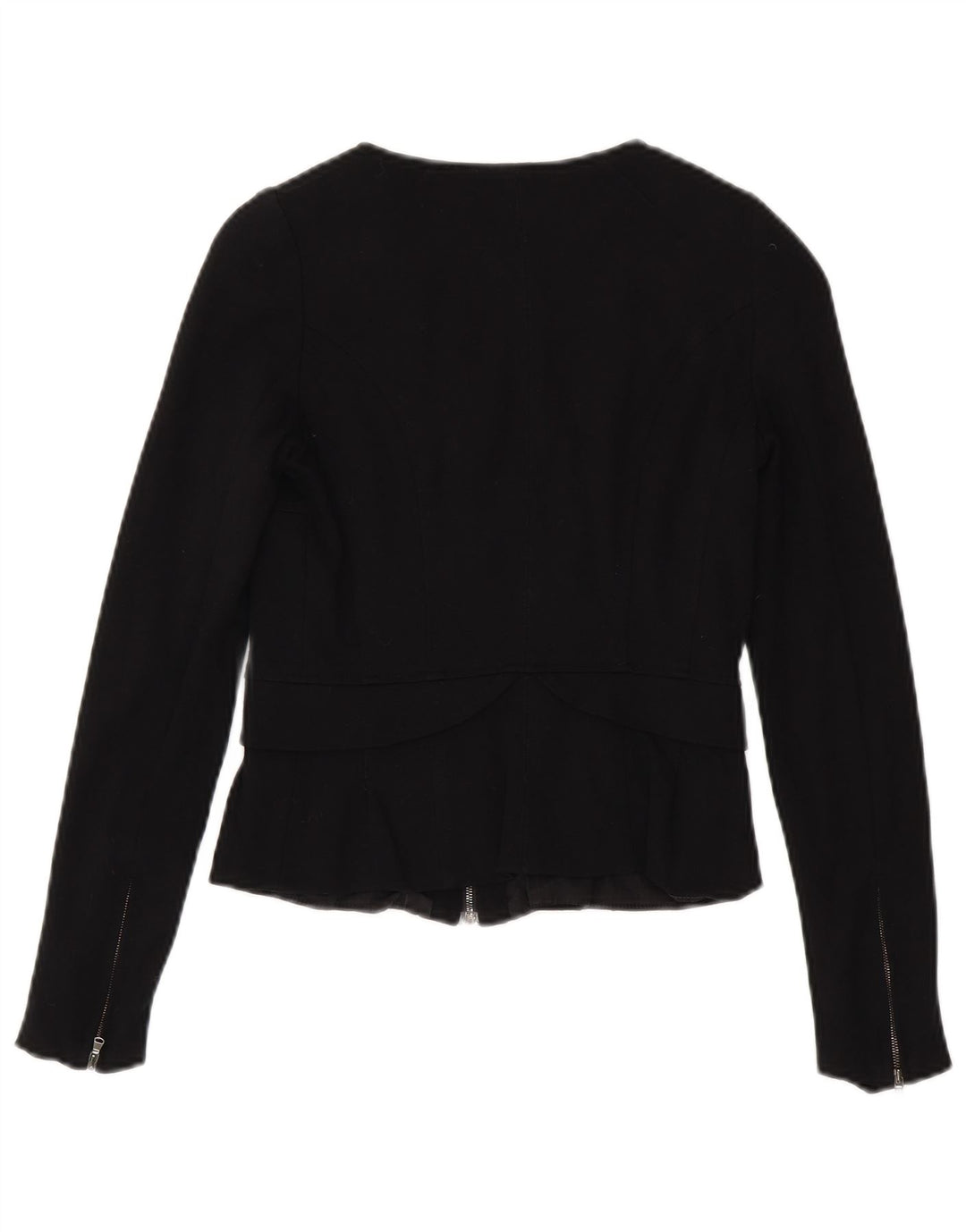 Jachetă Blazer pentru femei Max & Co. cu fermoar complet UK 8 Small Black Viscose
