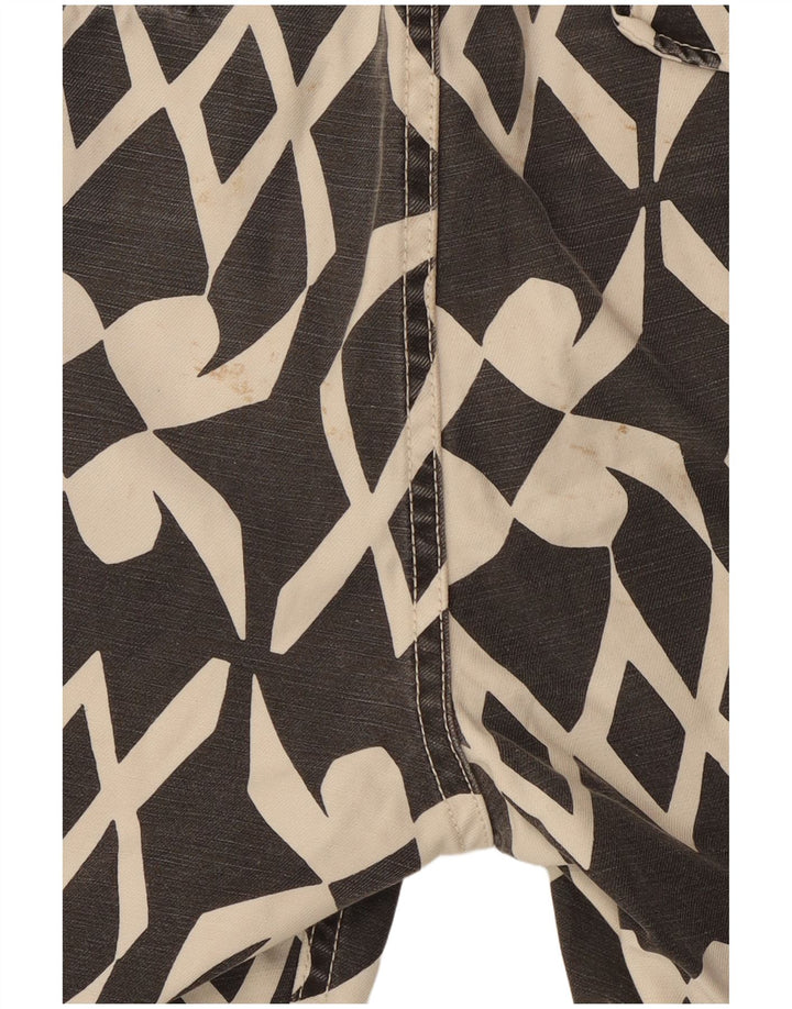 Scotch & Soda Pantaloni scurți chino pentru bărbați W30, bumbac geometric, gri mediu