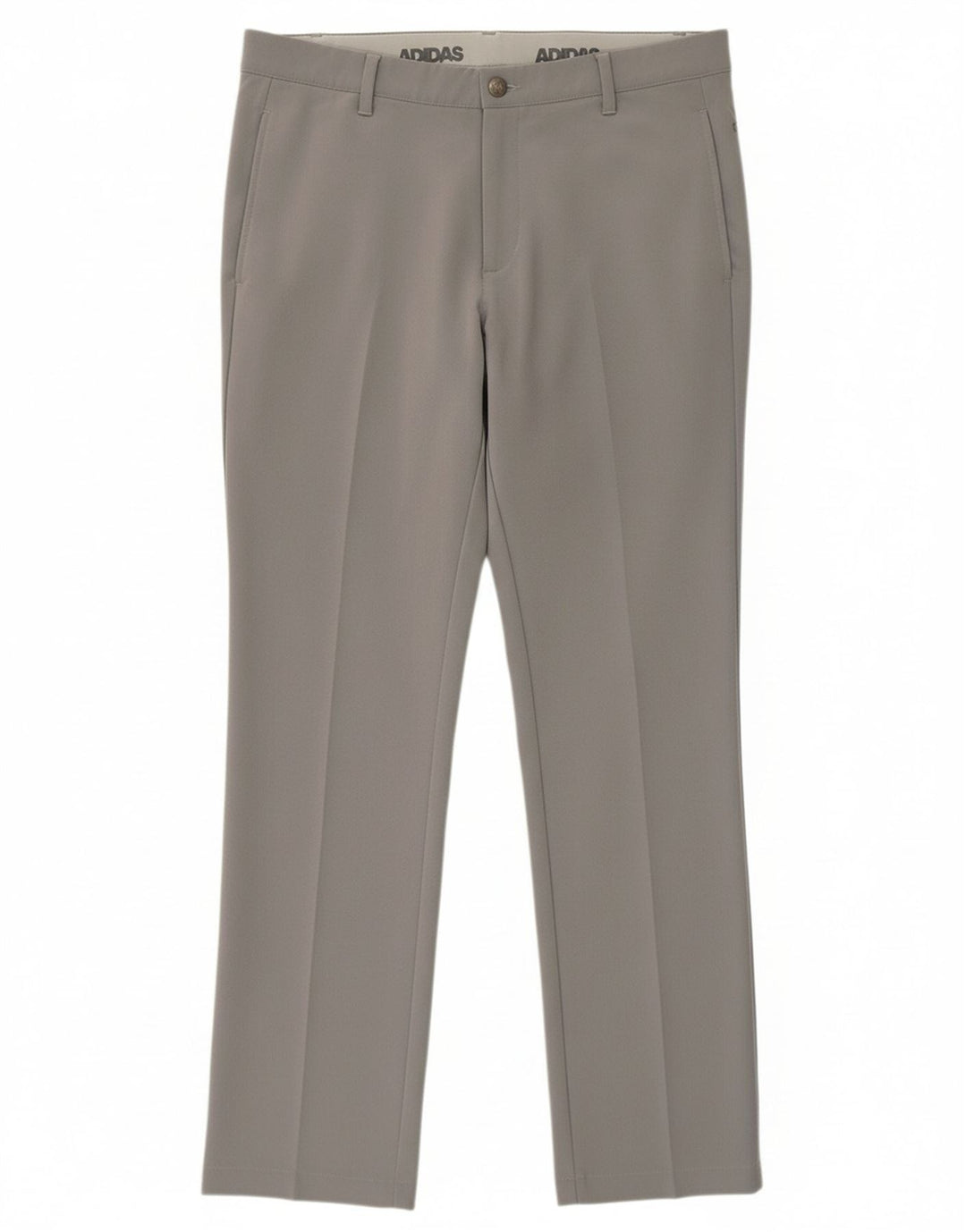 ADIDAS Mens Slim Chino Trousers W36 L29 Grey Polyester