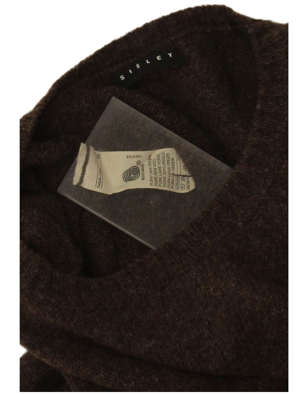 Sisley Mens Vest Tank Top XL Brown Lână virgină