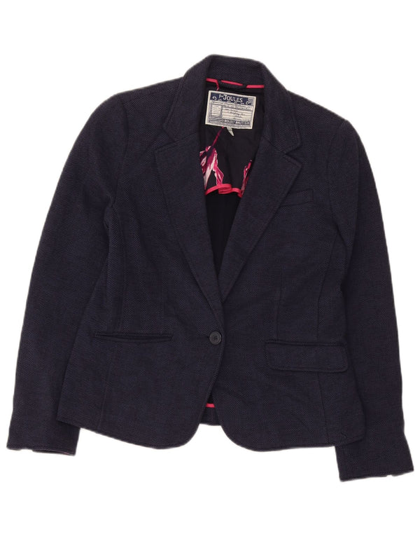 Sacou blazer pentru femei Joules cu 1 nasture UK 14, mare, bleumarin, în oase