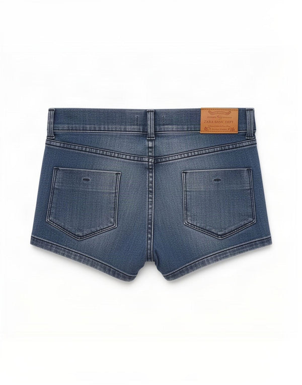 Pantaloni scurți din denim pentru femei Zara EU 38 Small W28 Blue Bumbac