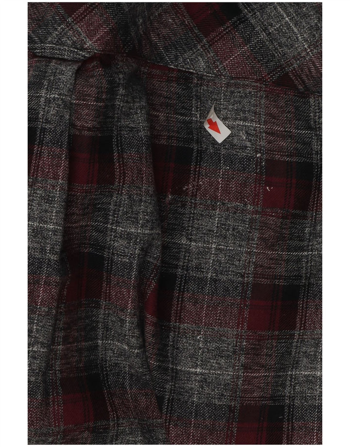 Cămașă din flanel pentru bărbați Marks & Spencer, XL, bumbac cu carouri gri