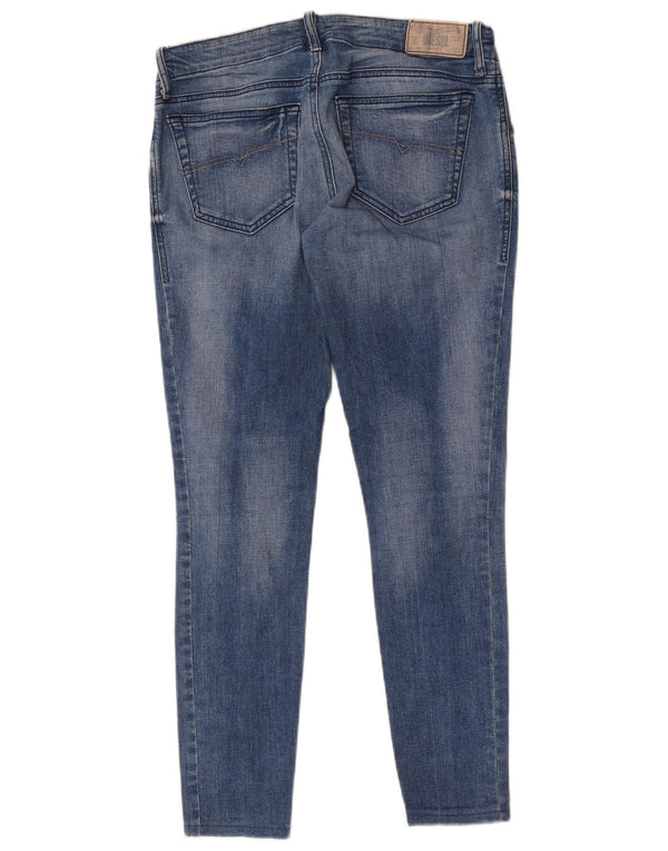 Blugi skinny super subțiri pentru femei Diesel Grupee cu talie joasă W29 L30 Bumbac albastru