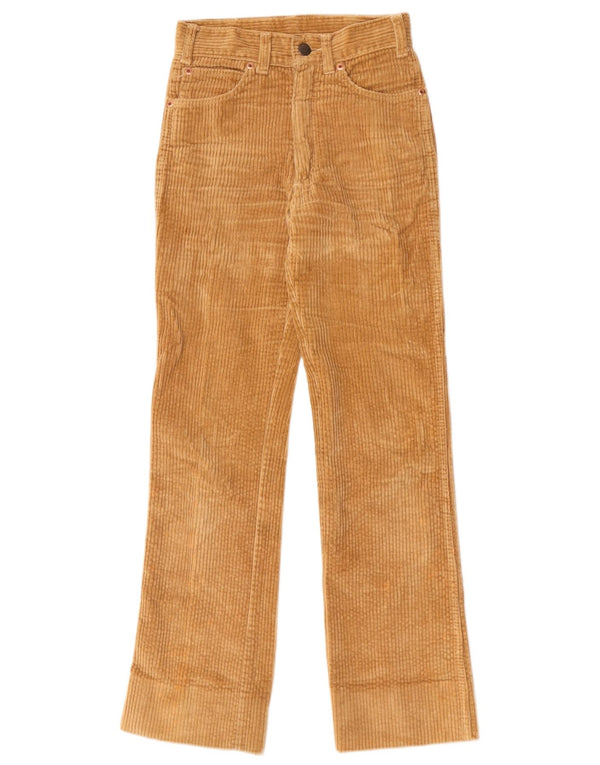 Pantaloni drepți din velur pentru femei Vintage W25 L29 bumbac maro