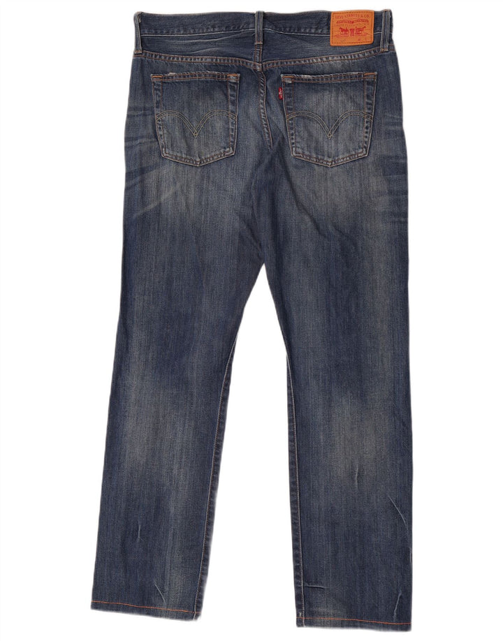 Blugi drepți distressed 501 Levi's pentru bărbați W32 L29 albastru