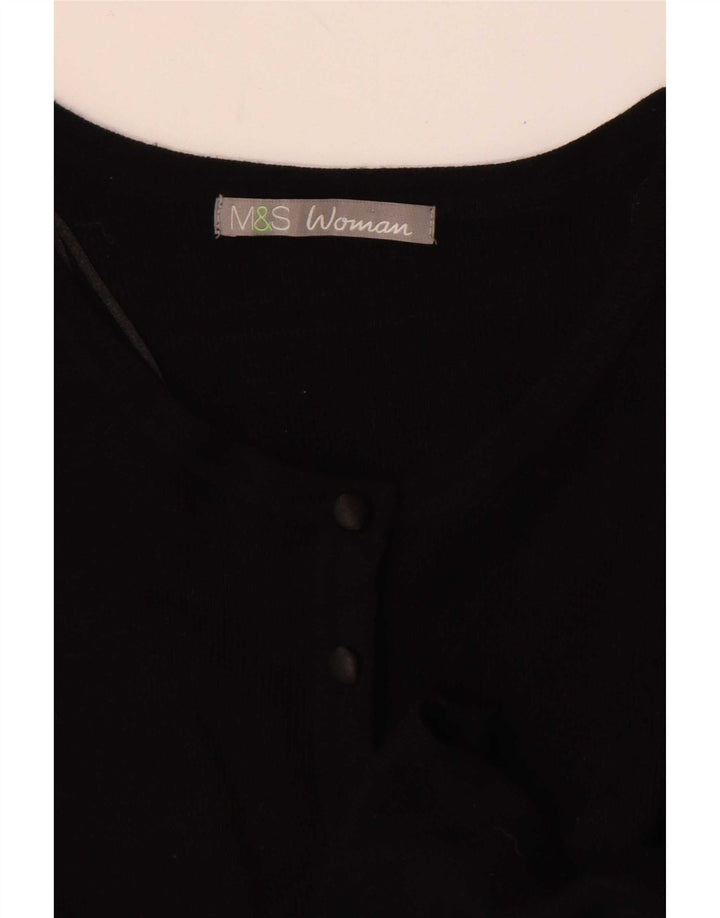 Cardigan cu mânecă scurtă pentru femei Marks & Spencer UK 8 Small Black