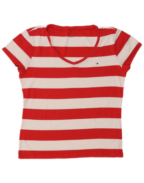 TOMMY HILFIGER Tricou pentru femei Top UK 18 XL Bumbac cu dungi roșii
