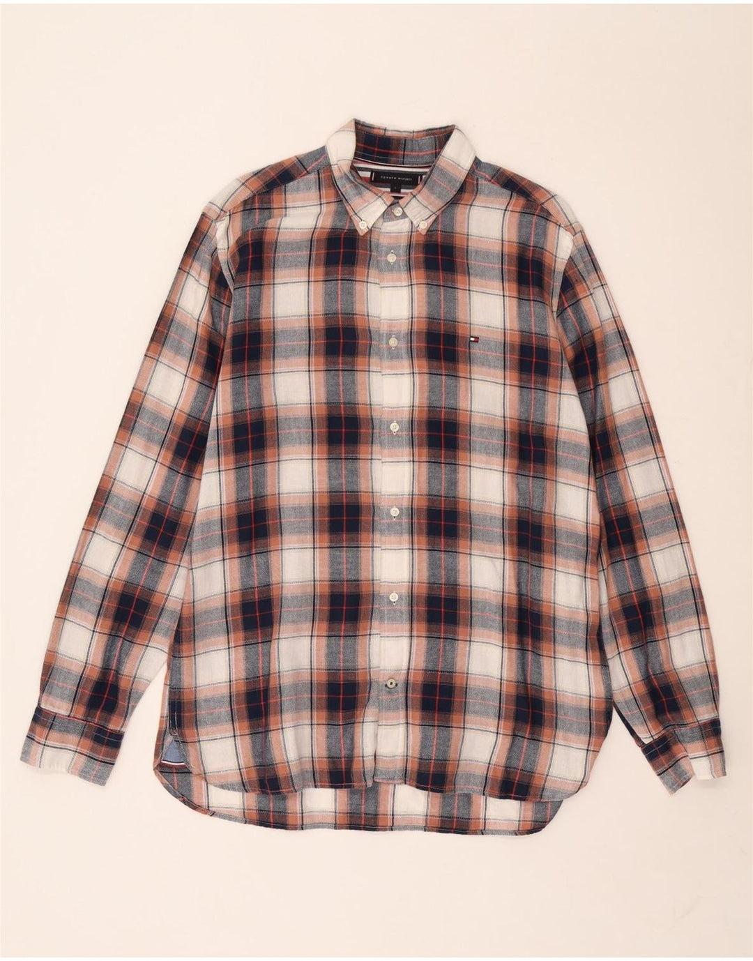Cămașă de flanel pentru bărbați Tommy Hilfiger, bumbac cu carouri multicolore