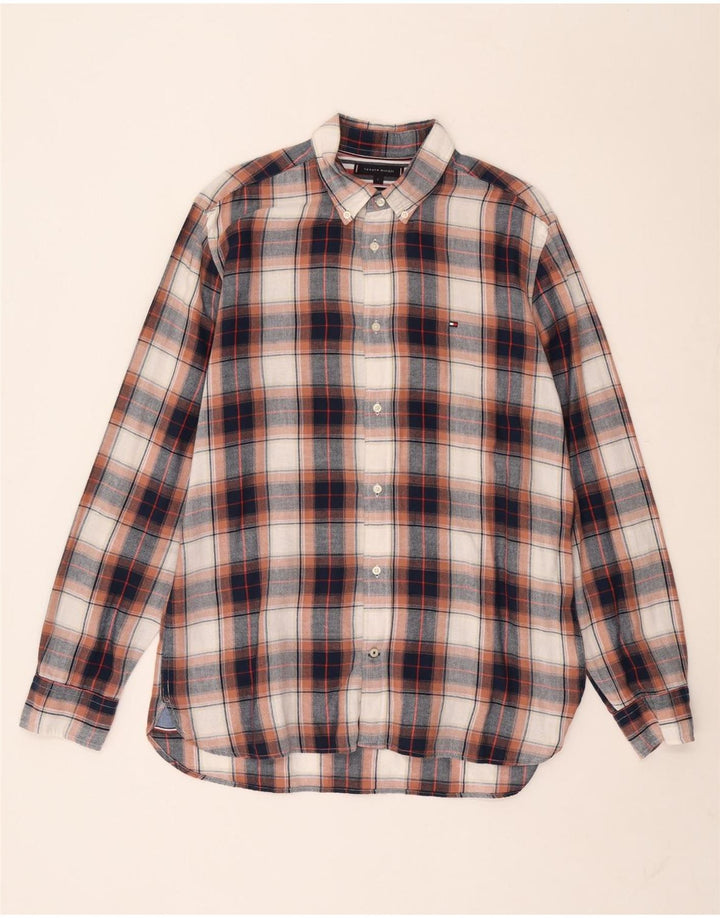 Cămașă de flanel pentru bărbați Tommy Hilfiger, bumbac cu carouri multicolore