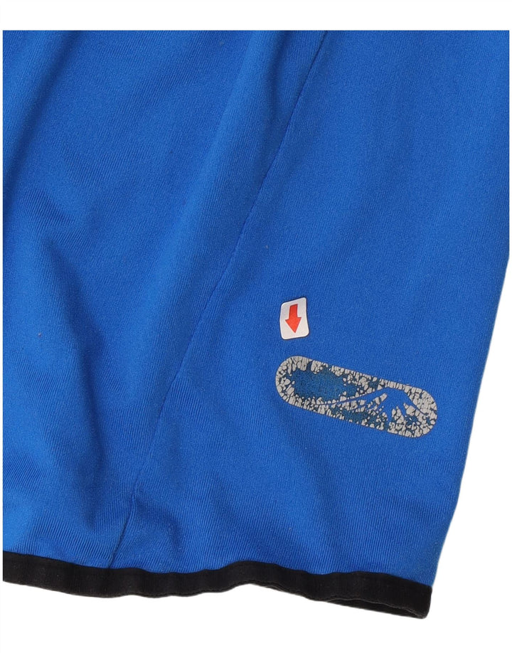 Top Asics pentru bărbați, cu glugă, cu fermoar, cu mânecă lungă, poliester albastru mediu