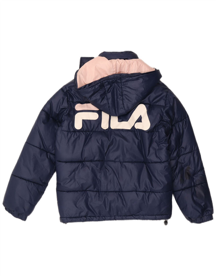Jachetă cu grafică supradimensionată Fila pentru femei UK 6 XS poliester bleumarin