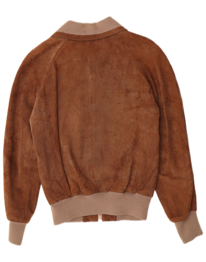 Bomber Vintage pentru bărbați din piele intoarsa IT 48 Medium Brown Leather