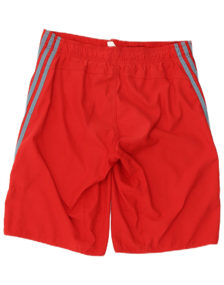 Pantaloni scurți de înot Adidas pentru bărbați, poliester roșu mediu