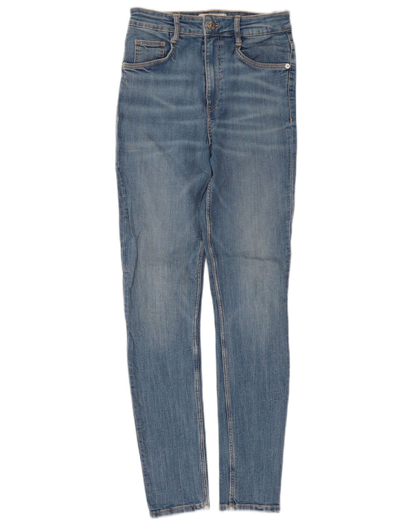 Blugi skinny dama Zara EU 36 XS W26 L27 Albastru Bumbac