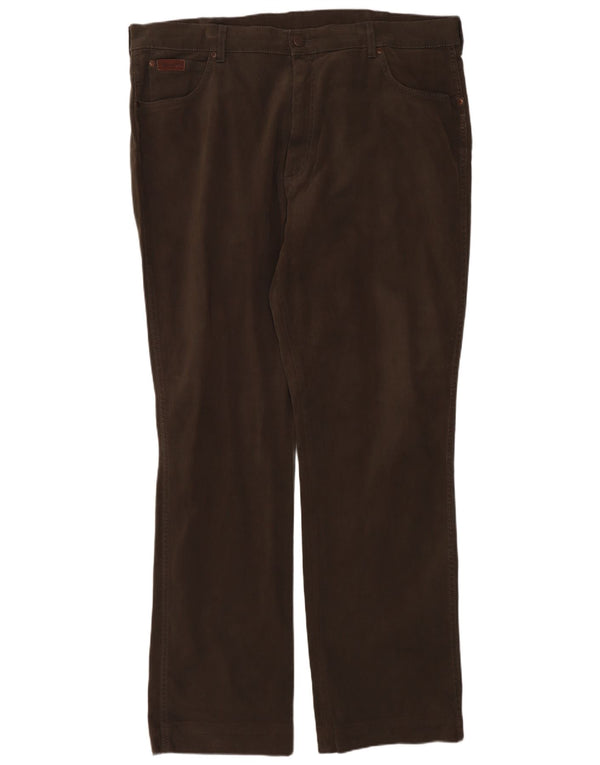 Pantaloni casual drepti pentru bărbați Wrangler Texas W40 L34 bumbac kaki