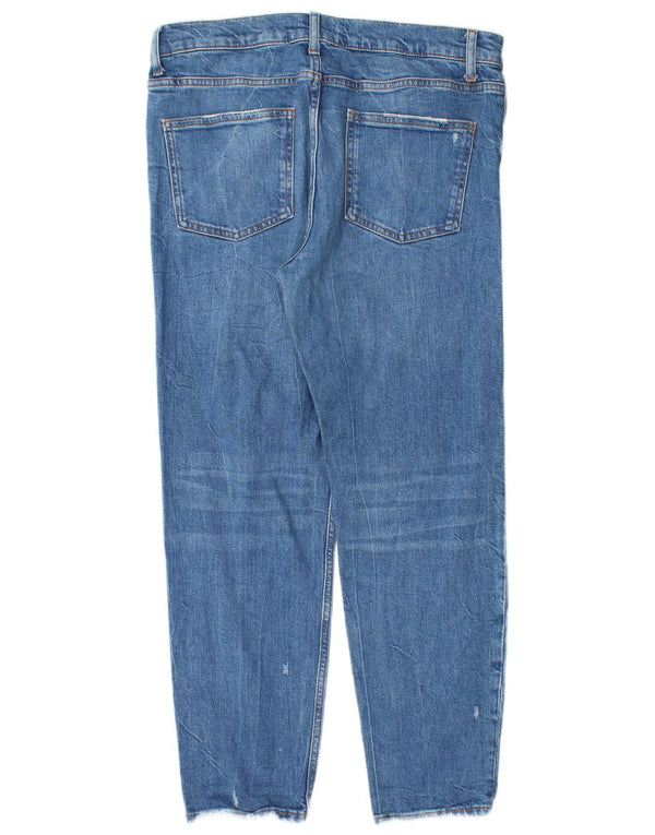 Blugi drepti pentru bărbați Zara EU 40 Medium W31 L26 Albastru