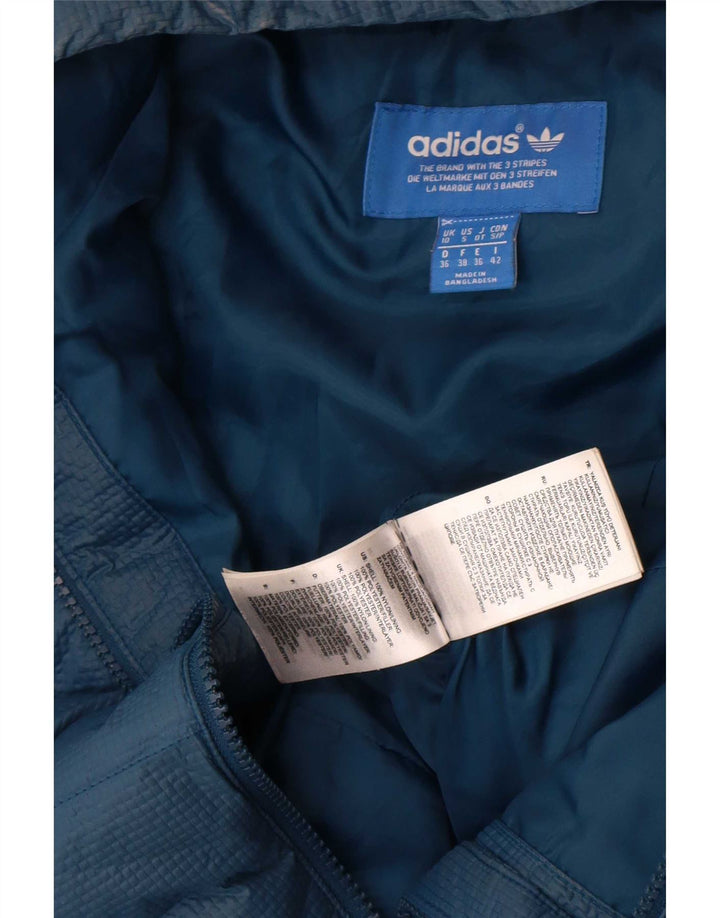 Jachetă căptușită cu glugă Adidas pentru femei UK 10 Small Navy Blue Marine