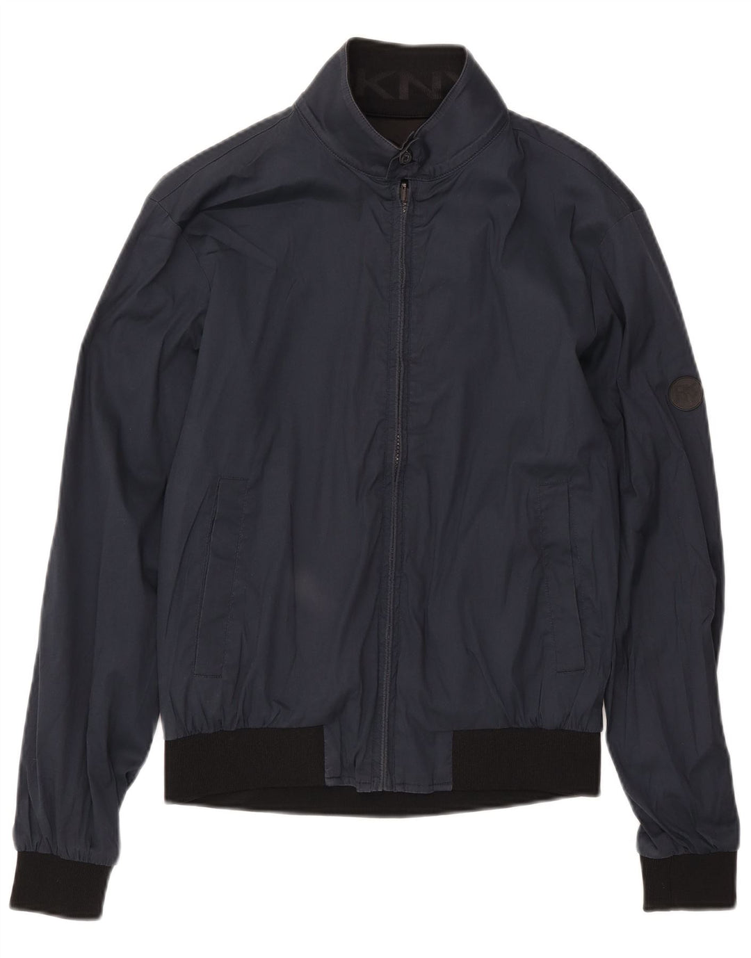 DKNY Bomber Jacket pentru bărbați UK 36 mic Bumbac bleumarin