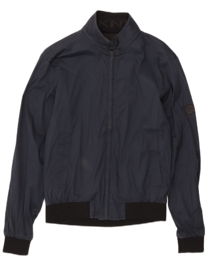 DKNY Bomber Jacket pentru bărbați UK 36 mic Bumbac bleumarin
