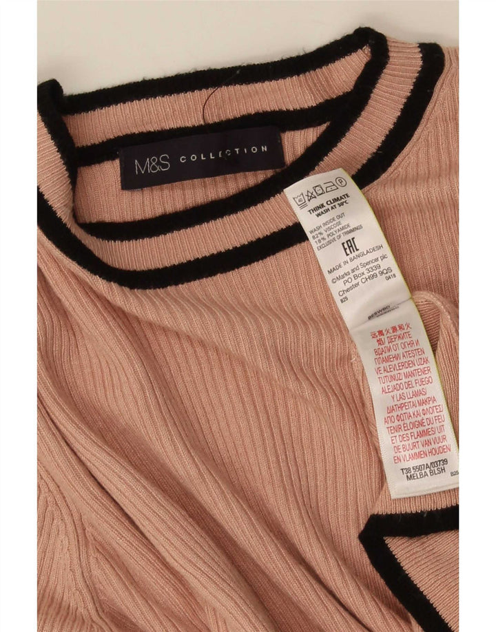 Bluză pentru femei Marks & Spencer, UK 14, viscoză mare cu dungi roz