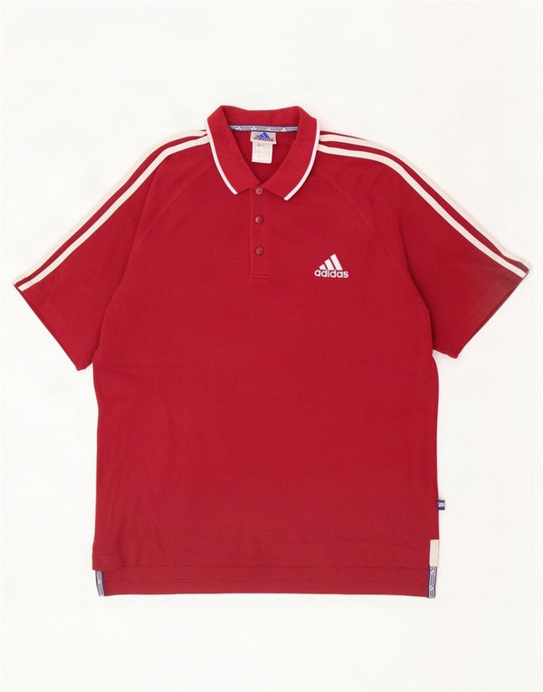 Tricou polo Adidas pentru bărbați Marea Britanie 40/42 Bumbac Burgundy mediu