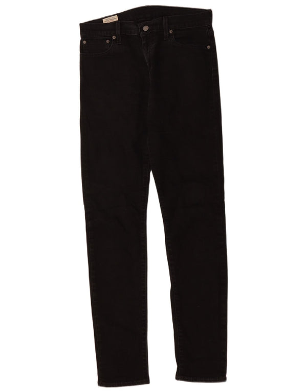 Blugi conici 512 subțiri pentru bărbați LEVI'S L30 L34 bumbac negru