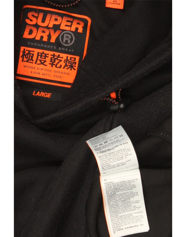 Pulover Superdry pentru bărbați, mare, negru, poliester