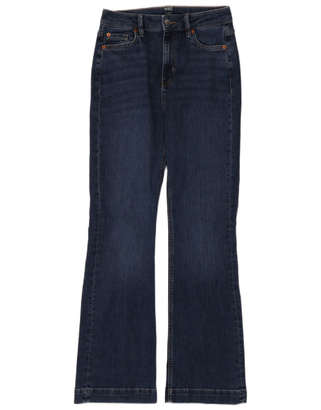 Blugi evazați pentru femei Marks & Spencer UK 10 Small W28 L31 Blue Bumbac