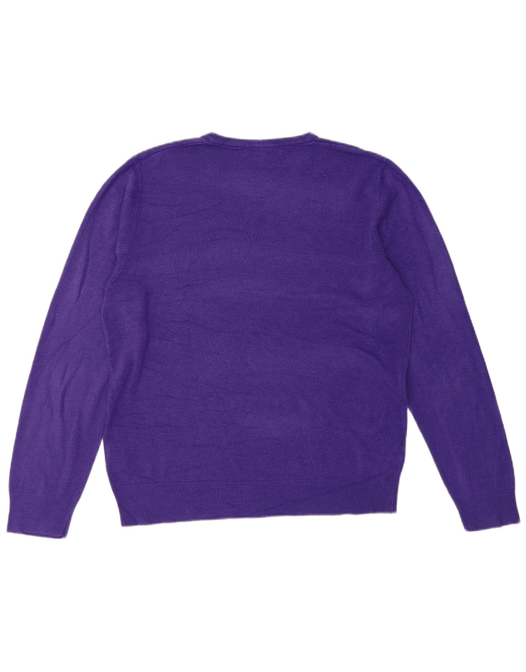 Pulover pentru bărbați Marks & Spencer, cu decolteu în V, mare, violet, acrilic