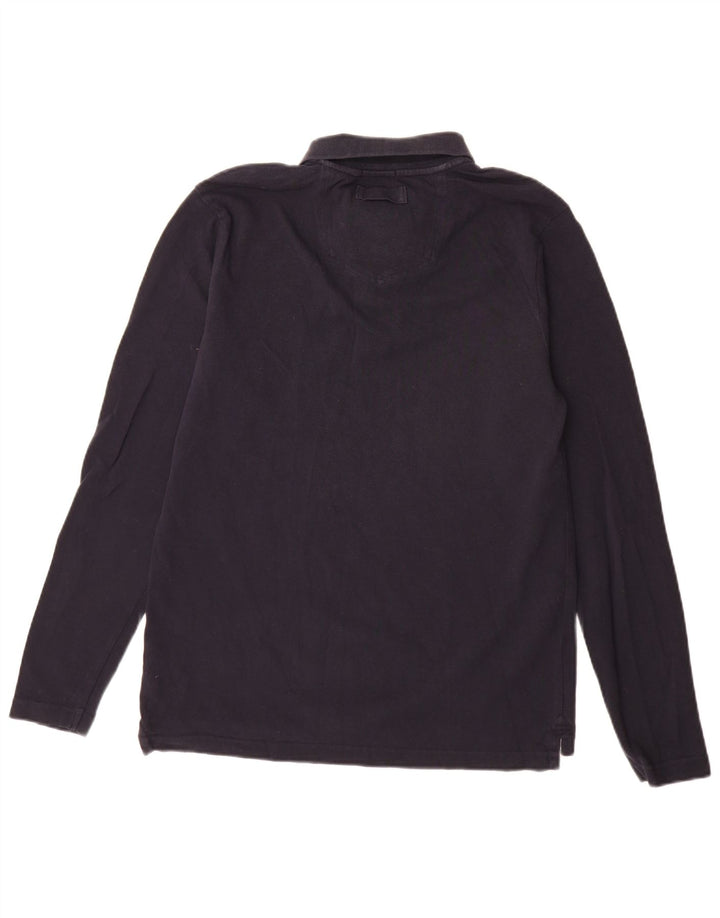Tricou polo cu mânecă lungă pentru bărbați Fat Face, bumbac mediu albastru bleumarin