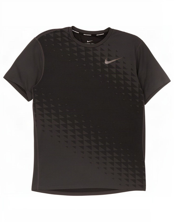 Tricou pentru alergare pentru bărbați Nike Top Mediu Gri Poliester Geometric