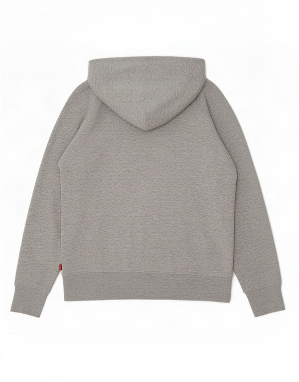 Levi's Mens Graphic Hoodie Jumper Small Grey Cotton
