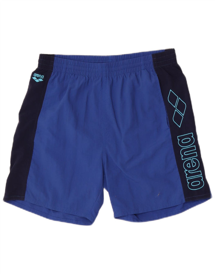Pantaloni scurți de înot grafic pentru bărbați Arena, mari, albastru, poliester color bloc