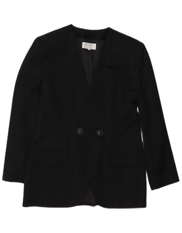 Jachetă Blazer Femei Marina Babini la dublu piept IT 44 Lână Neagră Medie