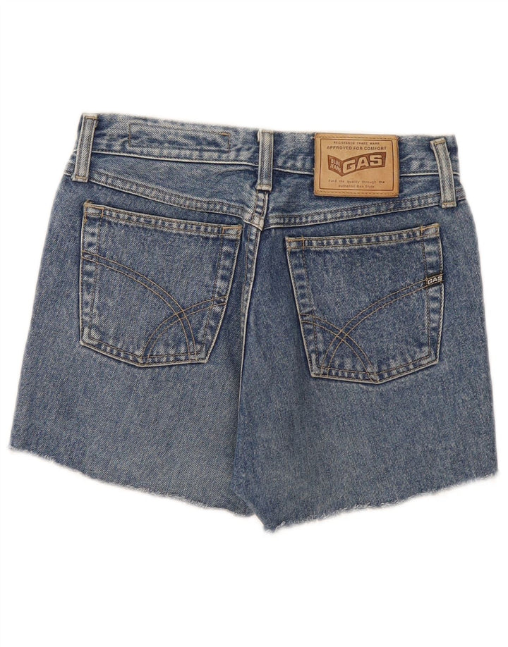 Pantaloni scurți din denim pentru femei Gas W28, bumbac albastru mediu