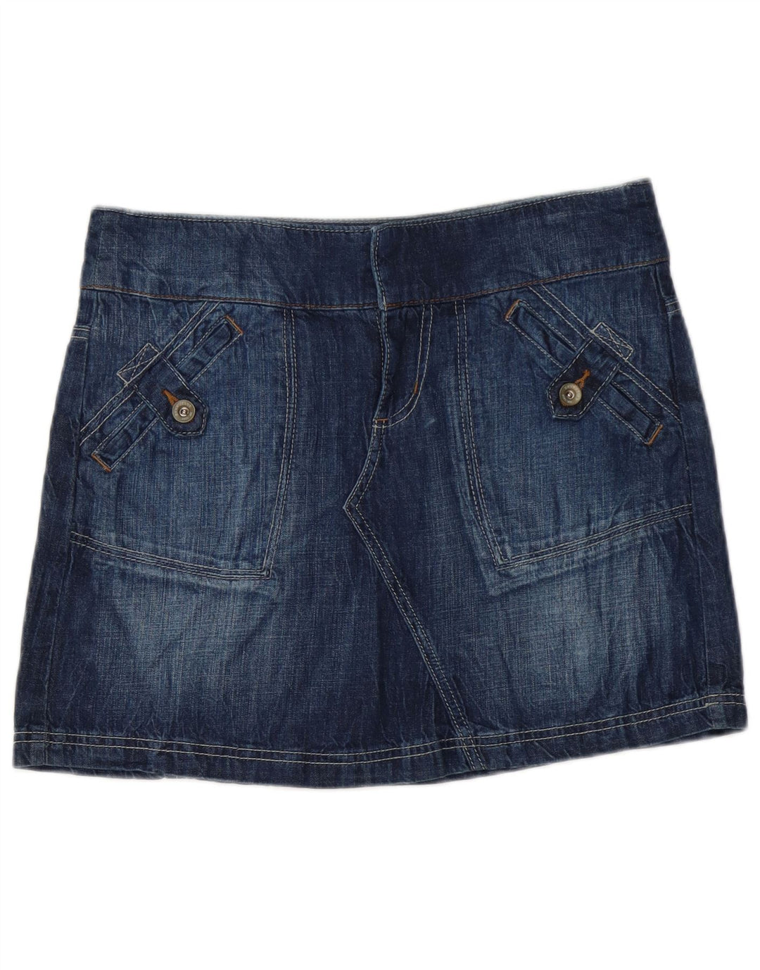 Fusta mini denim Dkny pentru femei US 8 Medium W32 Albastru