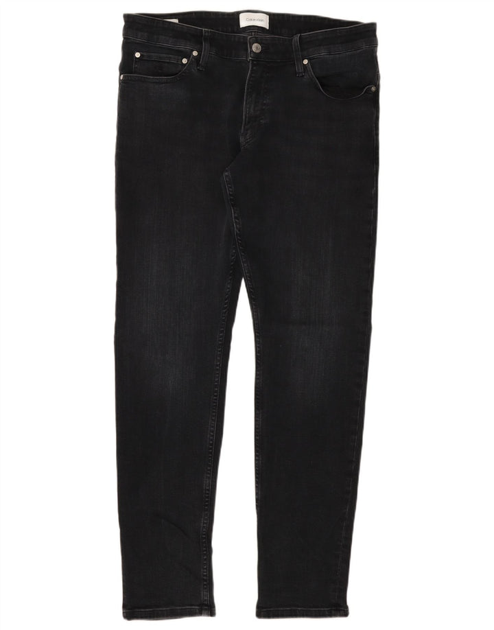 Blugi slim pentru bărbați Calvin Klein W33 L32 bumbac negru