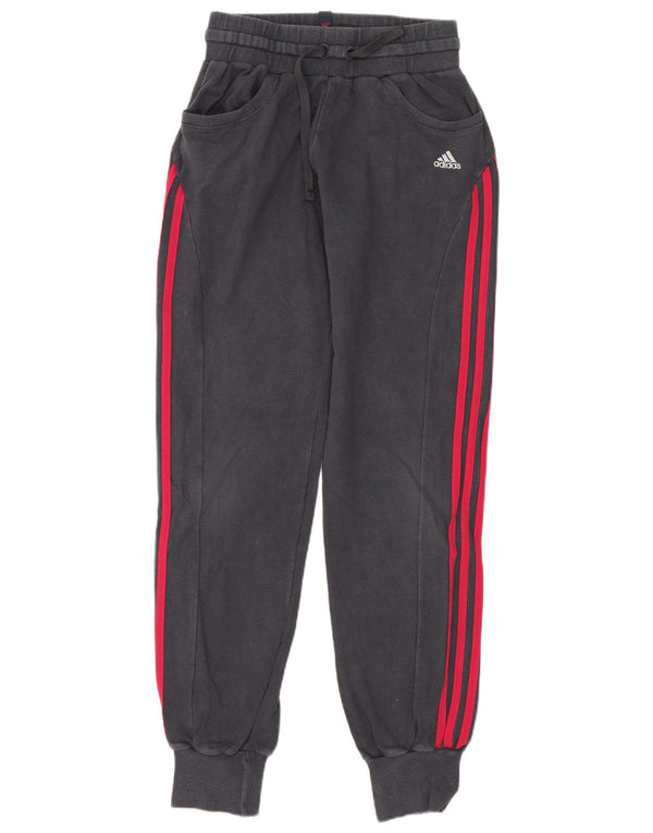 Pantaloni de trening Adidas pentru femei Joggeri UK 12 Bumbac gri mediu