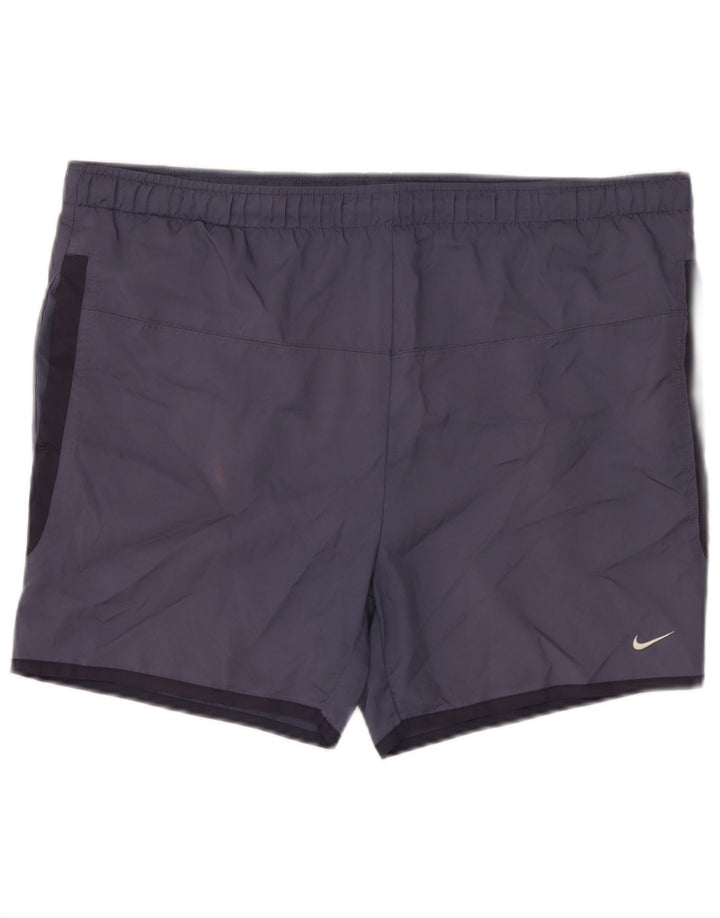 Pantaloni scurți de înot Nike pentru bărbați Marea Britanie 39/41, mediu, bleumarin, poliester color bloc
