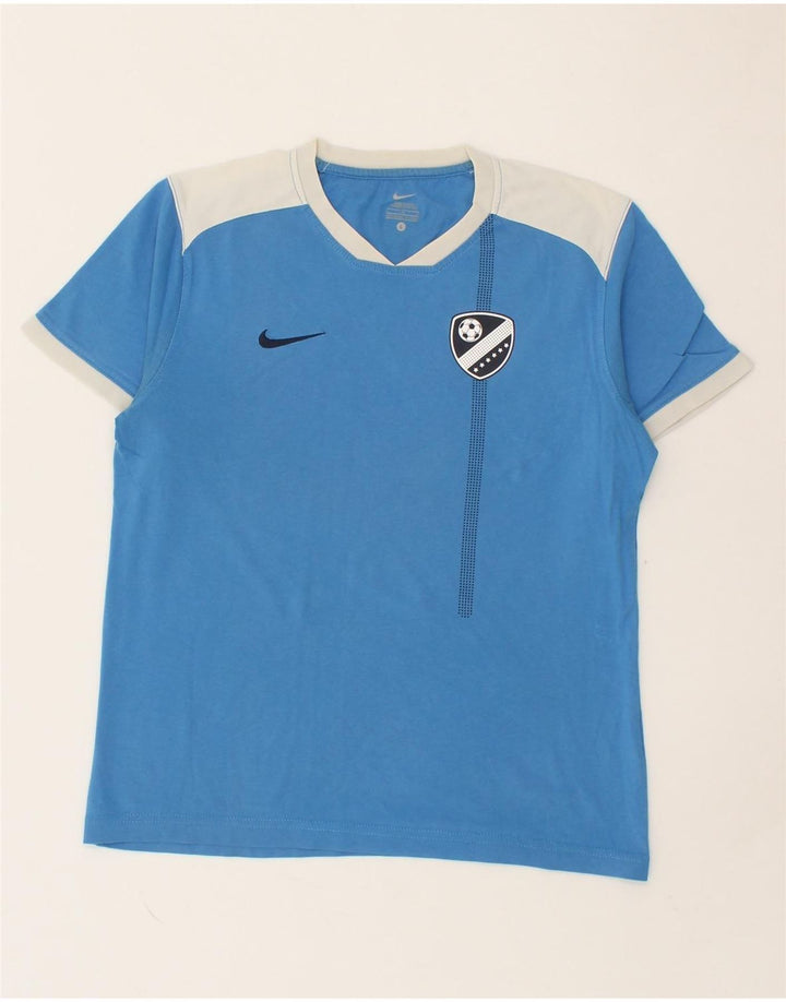 NIKE Boys Graphic T-Shirt Top 12-13 Years Large Blue Vintage Nike and Second-Hand Nike from Messina Hembry 