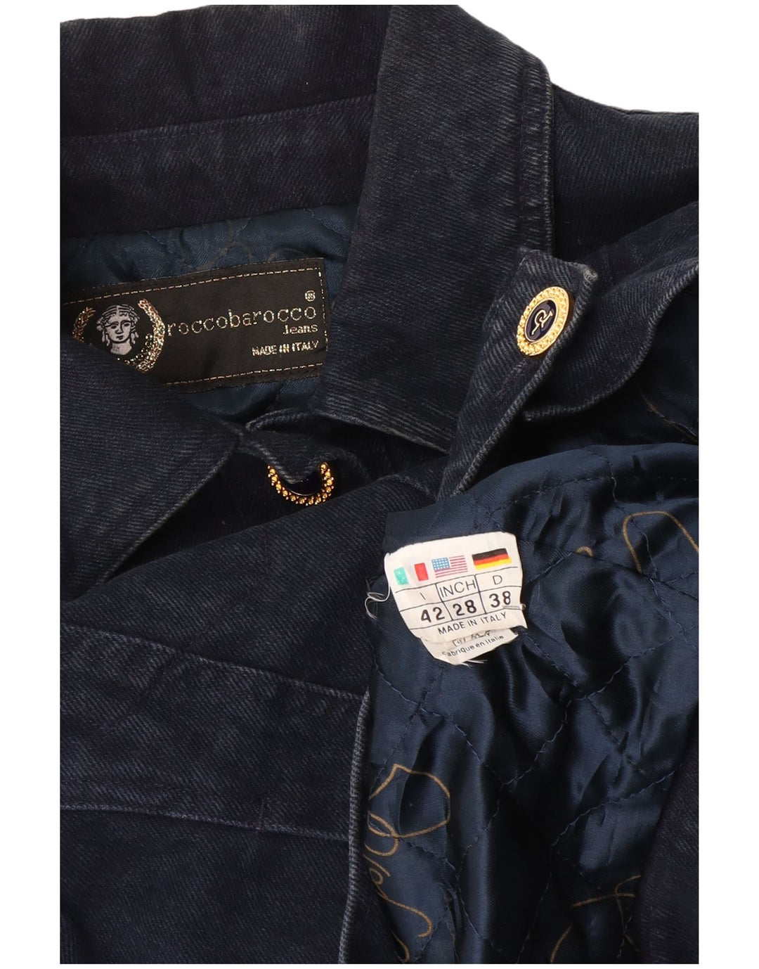 Roccobarocco Jachetă de blugi pentru femei IT 42 Medium Bluemarin Bumbac